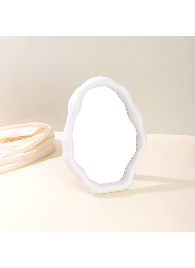 ShebSheb Irregular Mirror,Cloud Makeup Mirror with Wall Hooks and Stand,Desktop Vanity Mirror for Bedroom, Living Room and Office  - Image 2
