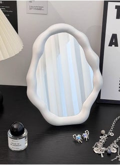 ShebSheb Irregular Mirror,Cloud Makeup Mirror with Wall Hooks and Stand,Desktop Vanity Mirror for Bedroom, Living Room and Office  - Image 3