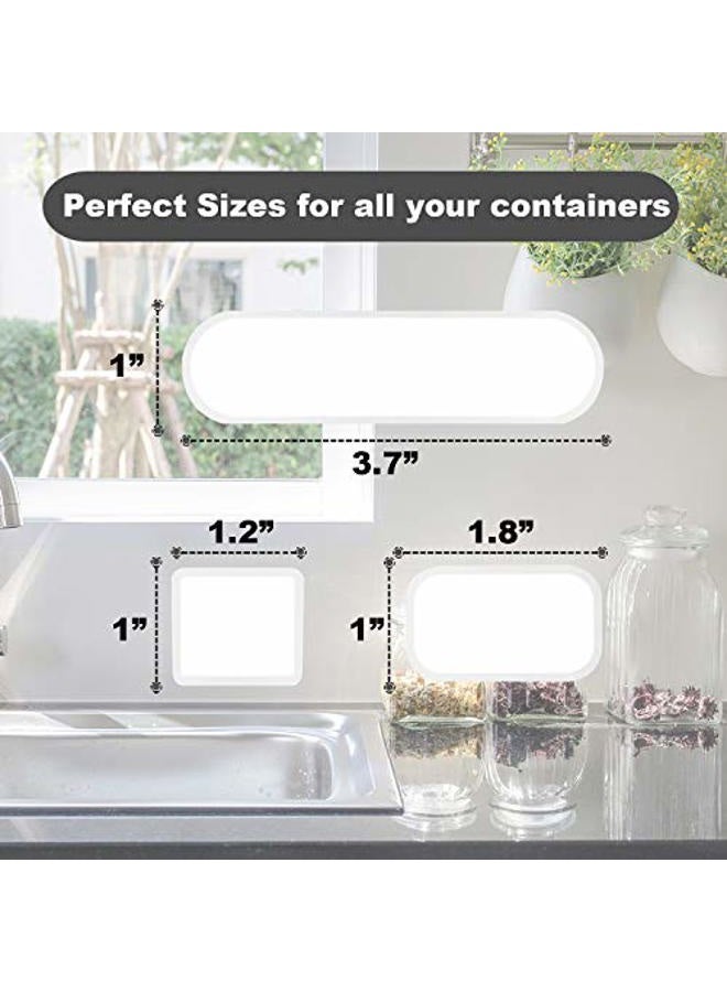 Outus 132 Pieces Removable Food Label Stickers Adhesive Pantry Label Stickers Waterproof Containers Labels with Marker Pen for Food Storage, Home Organization, 3 Sizes - Image 2