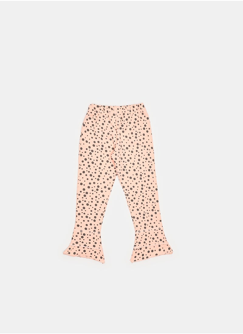 giggles - LEGGING POWDER PINK DOTTED Baby Girls - Image 1