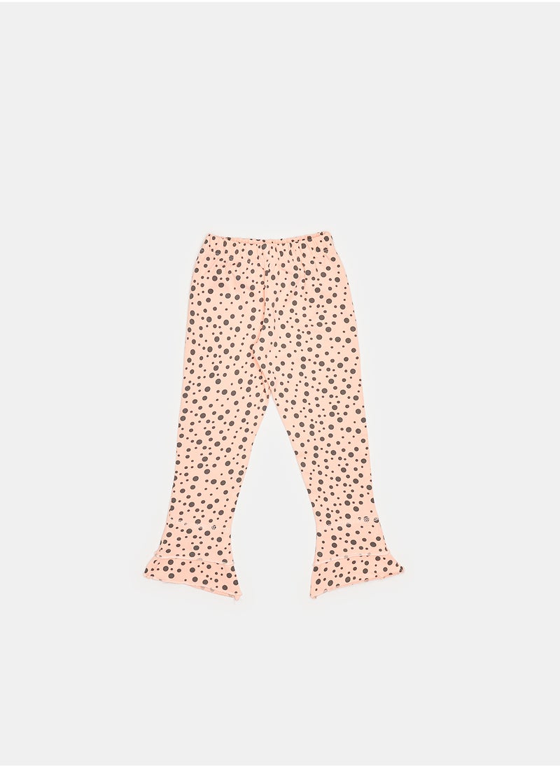 giggles - LEGGING POWDER PINK DOTTED Baby Girls - Image 1