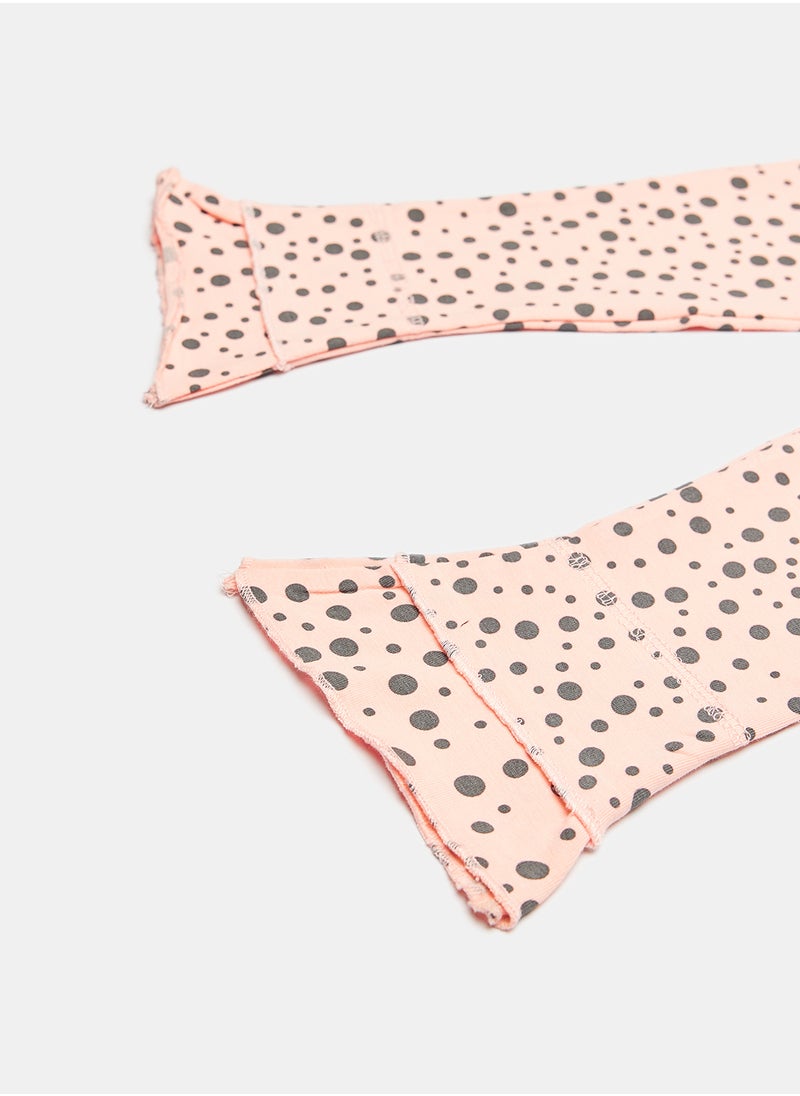 giggles - LEGGING POWDER PINK DOTTED Baby Girls - Image 1