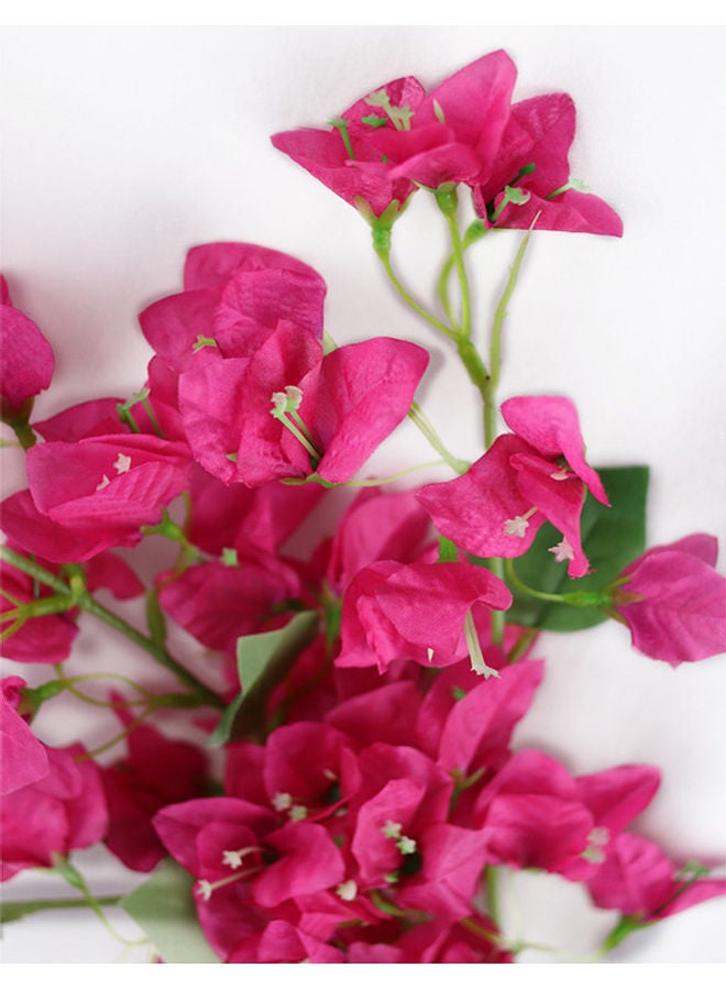 NIBEMINENT 4 Sprigs Of Artificial Bougainvillea Dark Pink 115×20cm - Image 2