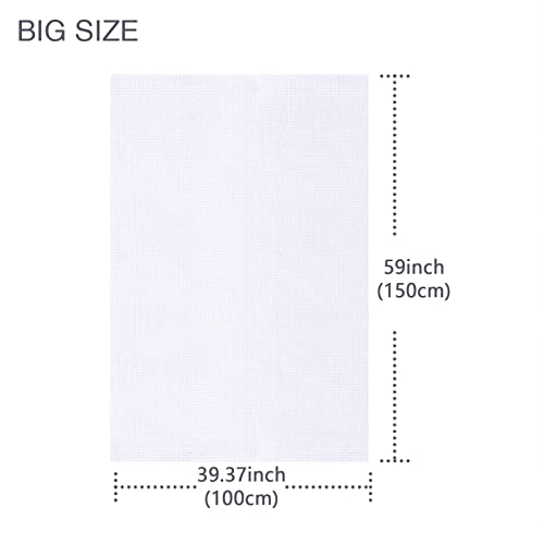 Caydo 16 Count Aida Cloth Big Size Classic Reserve White Cross Stitch Fabric 39x60 Inch - Image 2