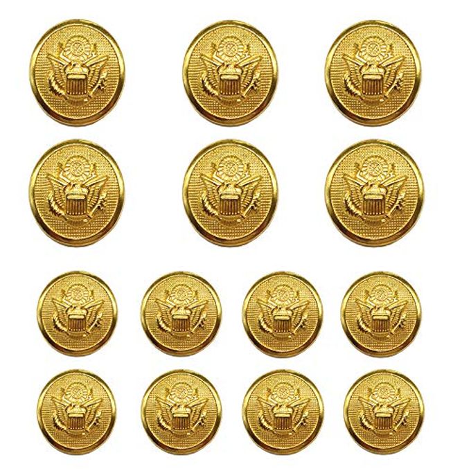 YaHoGa 14pcs Gold Blazer Buttons for Suits Blazers Sport Coats 20mm 15mm Metal Shank Blazer Buttons Set for Sewing Coats Suits Blazers (MB20110) - Image 1