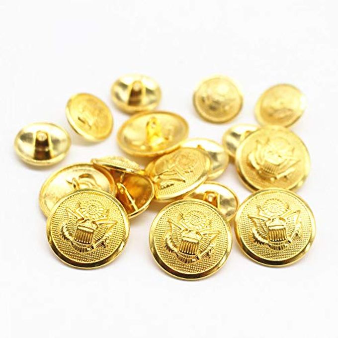 YaHoGa 14pcs Gold Blazer Buttons for Suits Blazers Sport Coats 20mm 15mm Metal Shank Blazer Buttons Set for Sewing Coats Suits Blazers (MB20110) - Image 2