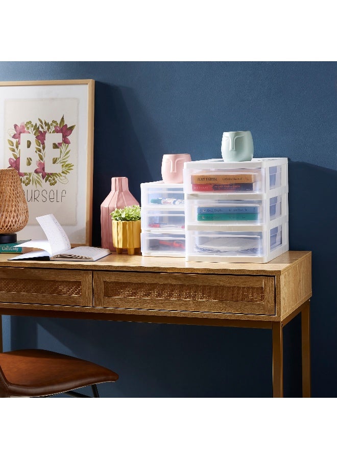 Home Box منظم مكتب مرتب بثلاثة مستويات مع أدراج - Image 5