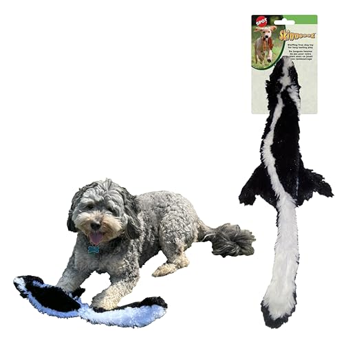 SPOT Skinneeez Skunk 23-Inch Stuffing-Free Plush Dog Toy – Realistic Design with 2 Squeakers – Durable, Soft Polyester for Medium & Large Dogs – Tug, Fetch & Shake Play – for Moderate Chewers - Image 1