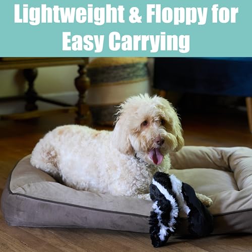 SPOT Skinneeez Skunk 23-Inch Stuffing-Free Plush Dog Toy – Realistic Design with 2 Squeakers – Durable, Soft Polyester for Medium & Large Dogs – Tug, Fetch & Shake Play – for Moderate Chewers - Image 5