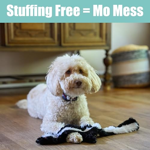 SPOT Skinneeez Skunk 23-Inch Stuffing-Free Plush Dog Toy – Realistic Design with 2 Squeakers – Durable, Soft Polyester for Medium & Large Dogs – Tug, Fetch & Shake Play – for Moderate Chewers - Image 2