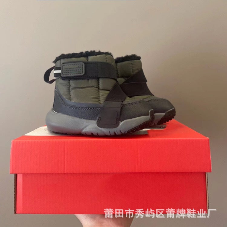 Children'S Shoes Fa Small Flying Saucer High-Top Fleece-Lined Children'S Snow Boots Boys And Girls Warm Boots Lambswool Baby Cotton Boots - Image 4