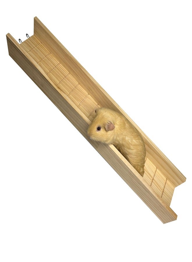 Shuoxpy Guinea Pig Cage Bridge, Small Animal Wooden Ladder Ramp, Guinea Pig Cage Accessories Second Floor Link Bridge for Guinea Pigs, Ferrets, Hamsters (70CM/27.5IN) - Image 1