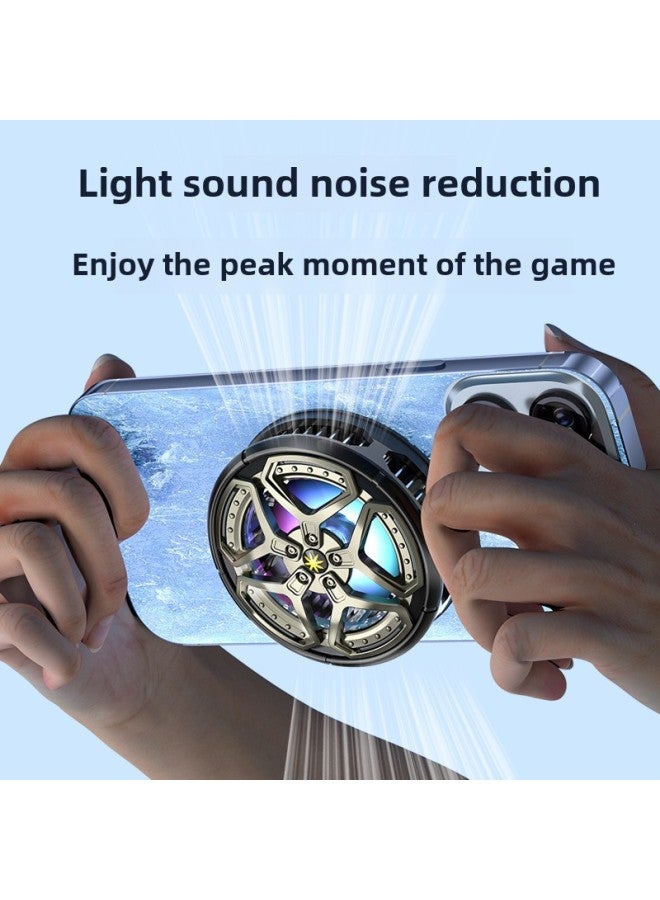 JS81 Mobile Phone Radiator Semiconductor Icing Magnetic Cooling Artifact Eating Chicken Live Cooling Fan Back Clip-Color:Js81 Does Not Freeze┃Black┃With Clip  - Image 5
