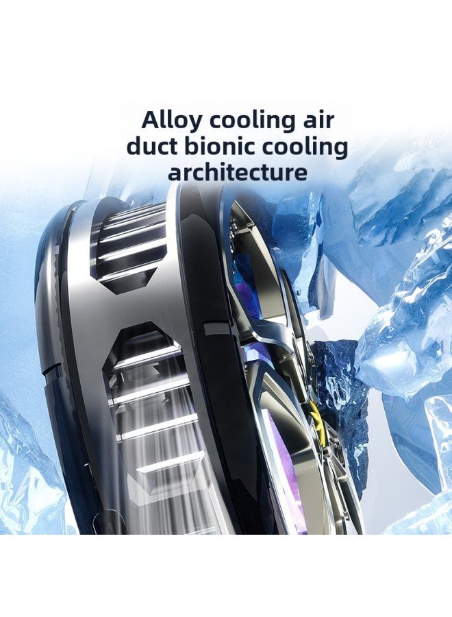 JS81 Mobile Phone Radiator Semiconductor Icing Magnetic Cooling Artifact Eating Chicken Live Cooling Fan Back Clip-Color:Js81 Does Not Freeze┃Black┃With Clip  - Image 4