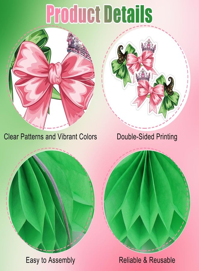 Hysagtek 9 Pcs Witch Theme Party Honeycomb Centerpieces, Pink and Green Party Decorations Double Sides Table Centerpieces Witch Theme Movie Birthday Party Supplies Decoration - Image 4