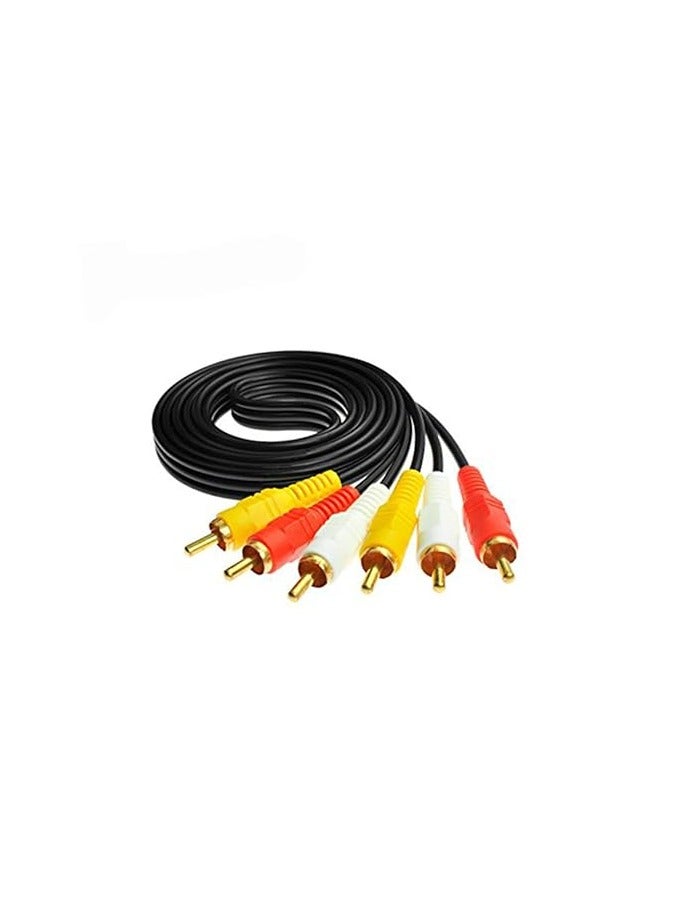3RCA Lotus Head Audio Line 3 Pair 3 Lotus to 3 Lotus Audio Line 3rca Lotus Head Audio Cable  - Image 1