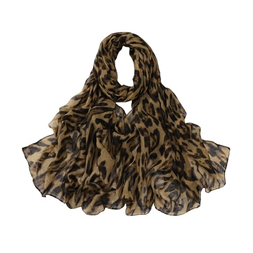 ZGMYC Fashion Leopard Print Hijab Scarf for Women Instant Jersey Hijab Head Wraps Sheer Beach Scarf Sunscreen Shawls - Image 3