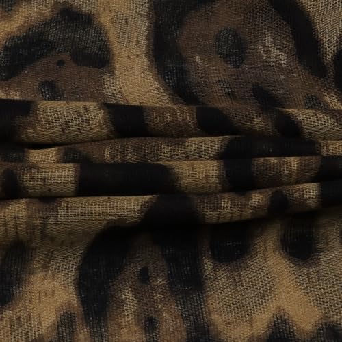 ZGMYC Fashion Leopard Print Hijab Scarf for Women Instant Jersey Hijab Head Wraps Sheer Beach Scarf Sunscreen Shawls - Image 4