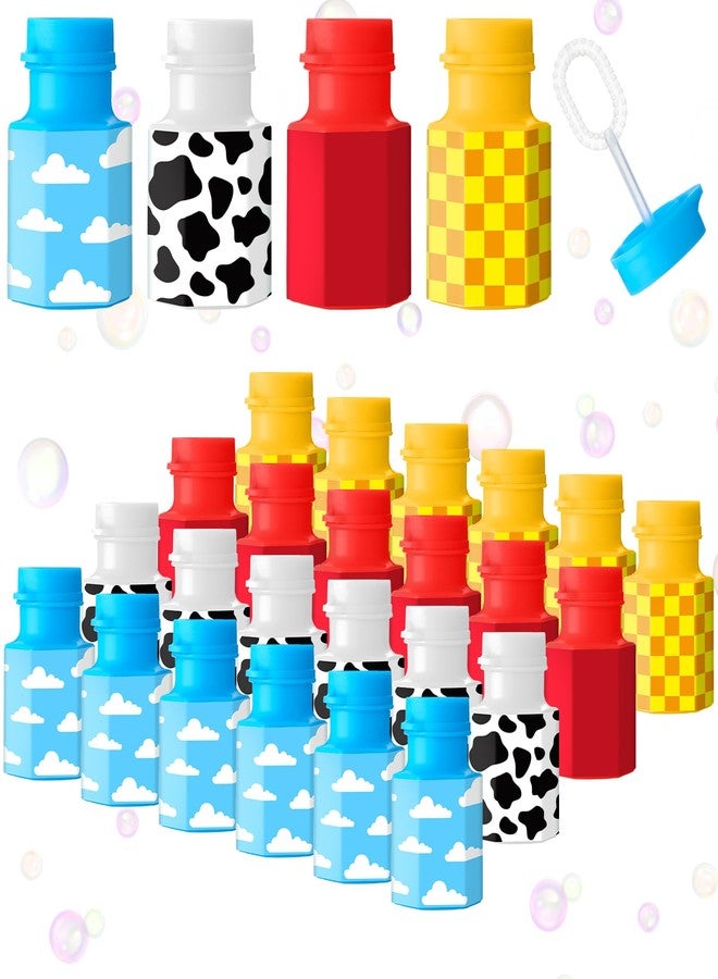 Rotatingpals 24 Pack Bulk Bubble Wands Cartoon Party Supplies Theme Birthday Party Supply Cartoon Theme Birthday Bag Stuffers Supplies Decorations for Adults(Wand,Hexagon Bottles) - Image 1