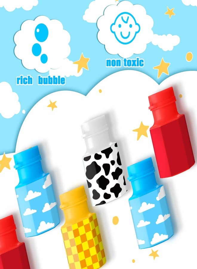 Rotatingpals 24 Pack Bulk Bubble Wands Cartoon Party Supplies Theme Birthday Party Supply Cartoon Theme Birthday Bag Stuffers Supplies Decorations for Adults(Wand,Hexagon Bottles) - Image 2