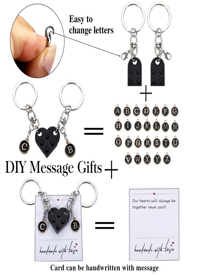 فان لوف ماك هدايا فانلوفماك ليوم الحبيب الوطني، هدايا شخصية للأزواج، سلاسل مفاتيح على شكل قلب متطابقة، هدايا للأزواج، سلاسل مفاتيح تحمل الأحرف الأولى، هدايا عيد الحب، هدايا صغيرة تُوضع في جوارب عيد الحب - Image 2