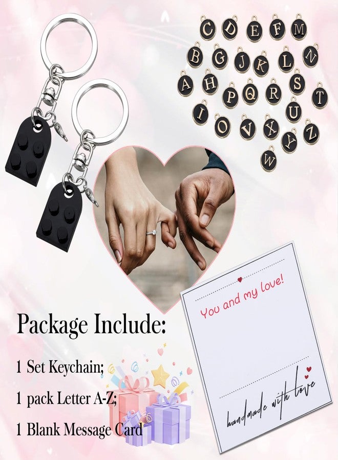 فان لوف ماك هدايا فانلوفماك ليوم الحبيب الوطني، هدايا شخصية للأزواج، سلاسل مفاتيح على شكل قلب متطابقة، هدايا للأزواج، سلاسل مفاتيح تحمل الأحرف الأولى، هدايا عيد الحب، هدايا صغيرة تُوضع في جوارب عيد الحب - Image 3