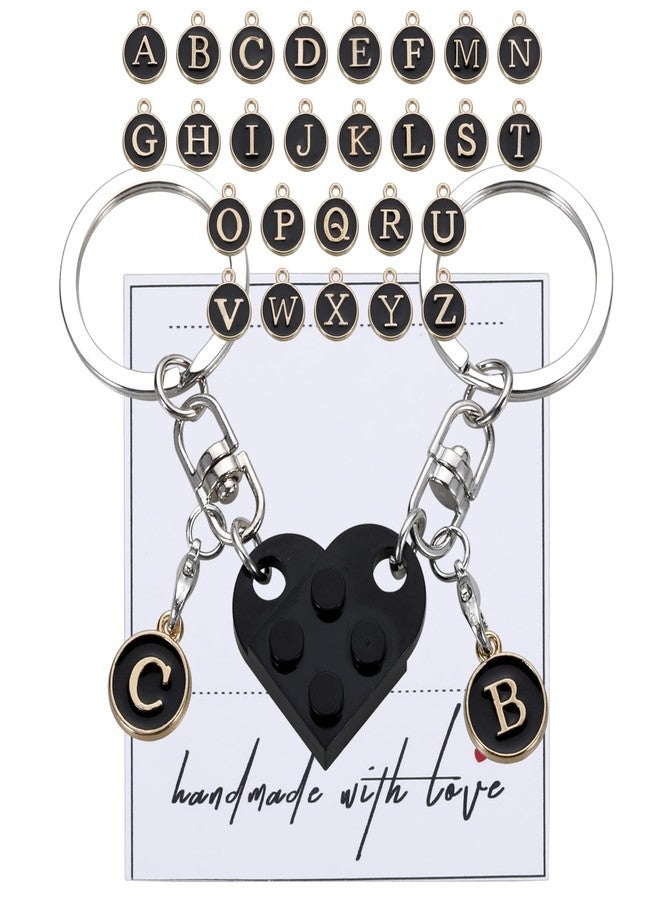 فان لوف ماك هدايا فانلوفماك ليوم الحبيب الوطني، هدايا شخصية للأزواج، سلاسل مفاتيح على شكل قلب متطابقة، هدايا للأزواج، سلاسل مفاتيح تحمل الأحرف الأولى، هدايا عيد الحب، هدايا صغيرة تُوضع في جوارب عيد الحب - Image 1