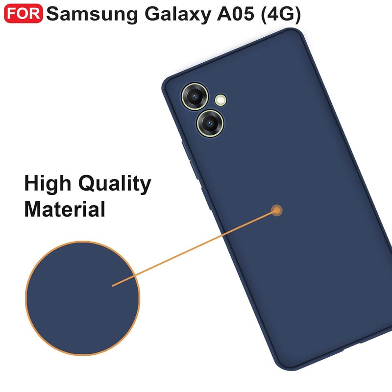 Cedo Samsung Galaxy A05 / F05 / M05 (4G) Back Cover | Camera Bump Protection & Inner Velvet Fabric Lining | Ultra Slim Matte Soft Rubberised Case Cover (Blue) - Image 5