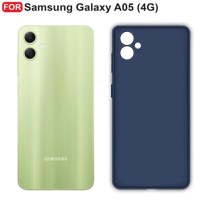 Cedo Samsung Galaxy A05 / F05 / M05 (4G) Back Cover | Camera Bump Protection & Inner Velvet Fabric Lining | Ultra Slim Matte Soft Rubberised Case Cover (Blue) - Image 2