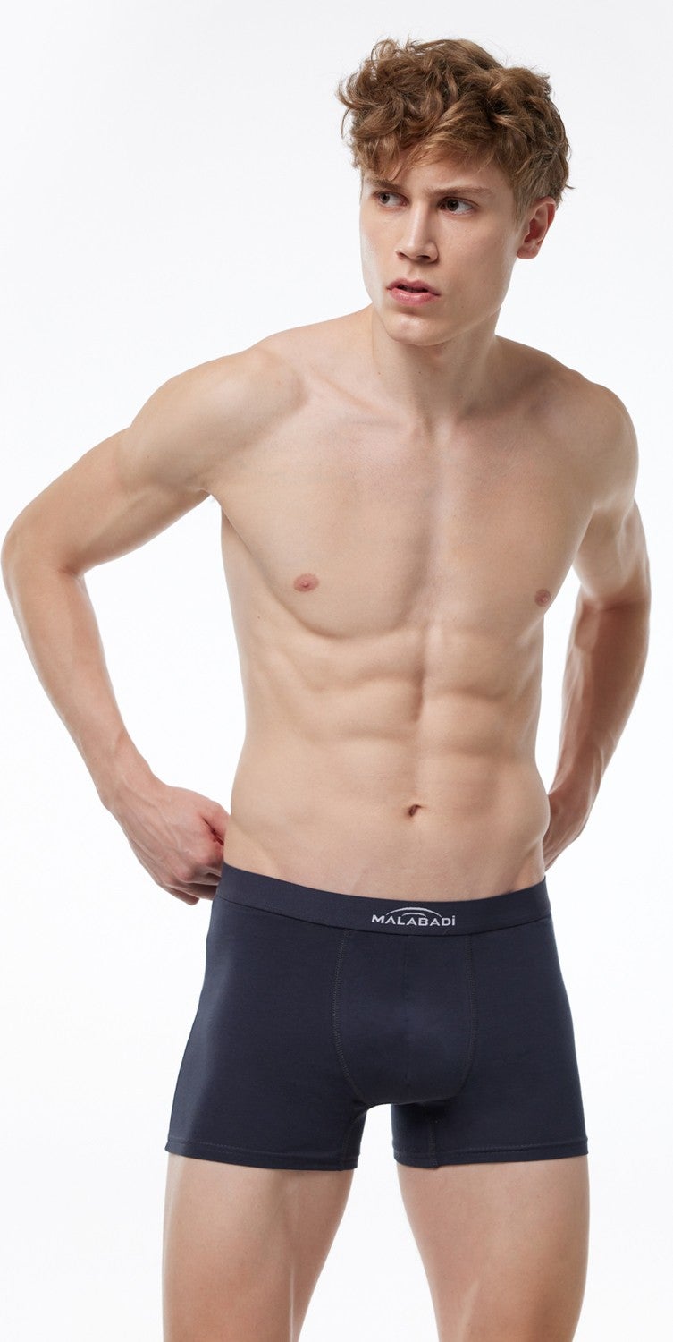 Malabadi Men's Smoke 3 Piece Cotton Elastane Boxer 3M075  - Image 2