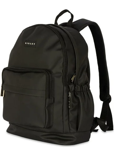 SISLEY Black Unisex Backpack 12913