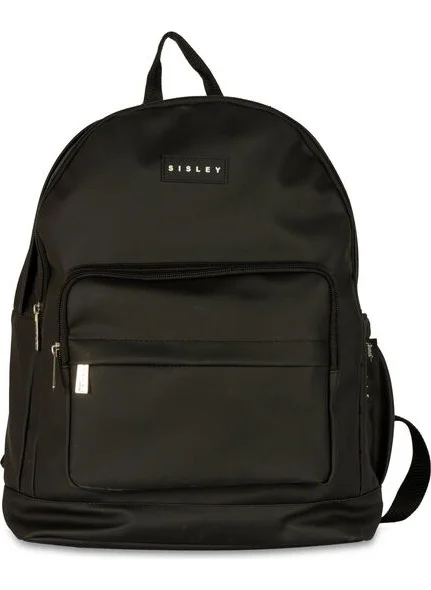 SISLEY Black Unisex Backpack 12913