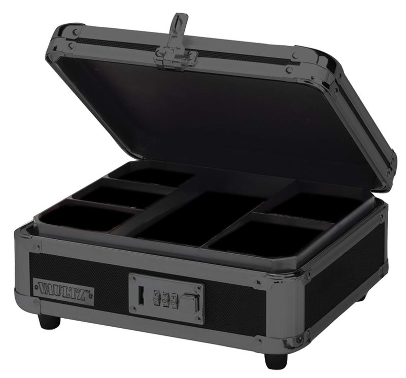 Vaultz Locking Cash Box with Bill and Coin Tray, Combination Lock, 8.5 x 4 x 10 Inches, Tactical Black (VZ00308) - Image 2