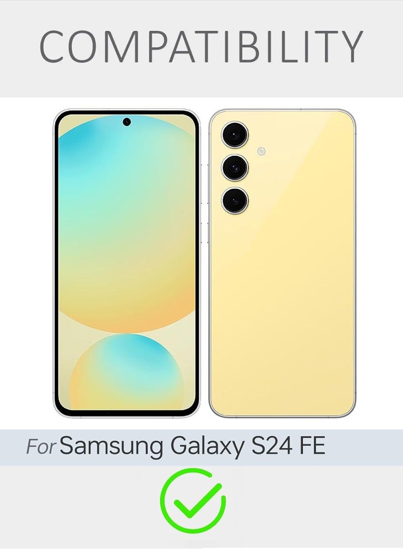 DUSALA Samsung Galaxy S24 FE Privacy Screen Protector Pack of 2 Anti-Spy Ceramic Matte Film Fingerprint ID Compatible For Samsung Galaxy S24 FE - Image 2