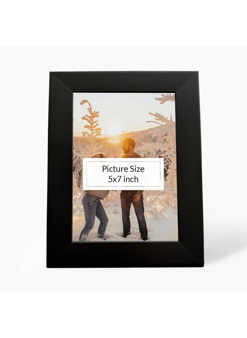 Art Street Art Street - Set of 2 Wall and Table Top Photo Frames Perfect for Family Office Table Decorations(2 units of 5x7) -Black  - Image 3