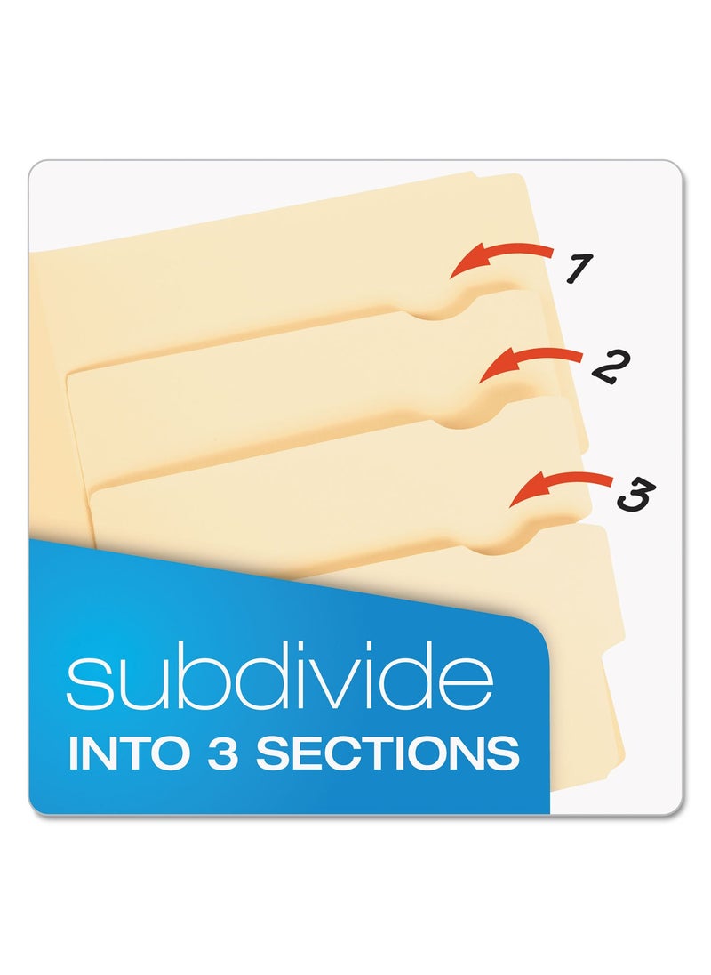 Pendaflex Pendaflex Divide It Up File Folders, Letter Size, Manila, 24/Pack (10770)  - Image 5