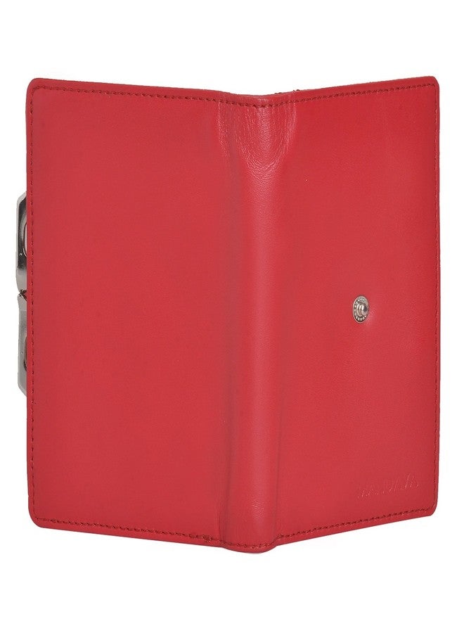 Mandava Genuine Nappa Leather Red Ladies Wallet - Image 5