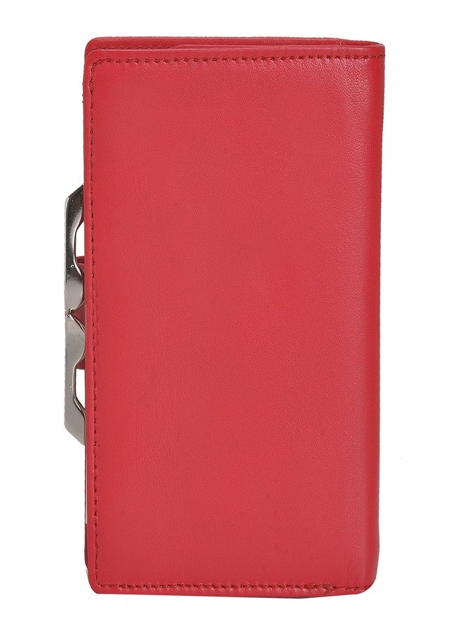 Mandava Genuine Nappa Leather Red Ladies Wallet - Image 2
