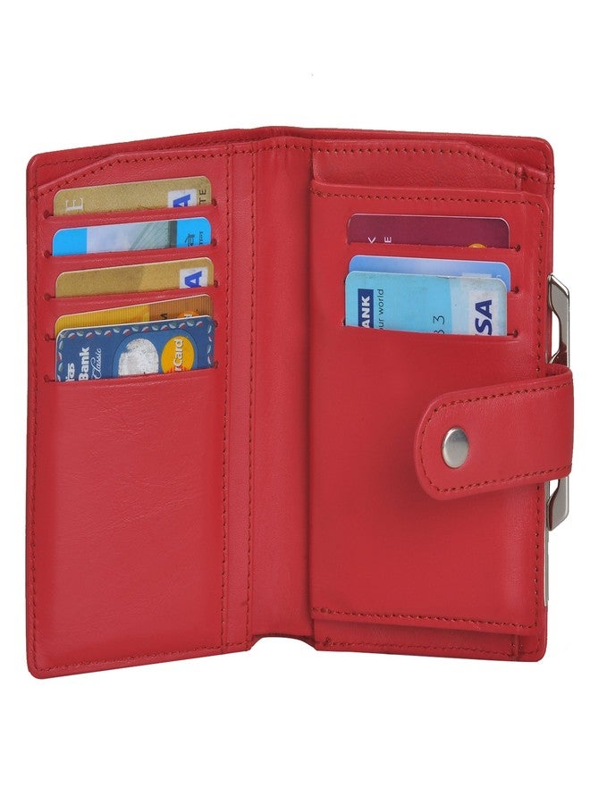 Mandava Genuine Nappa Leather Red Ladies Wallet - Image 4