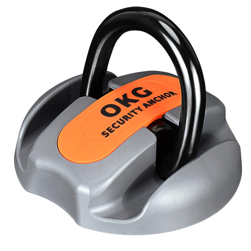 OKG Heavy Duty Security Ground Anchor 916 14mm Thick Hardened Steel Swing Shackle  Ideal for Bicycle Anchor Motorcycle Anchor EBike Anchor Generator Anchor Lock  Permanent Anchor Point
