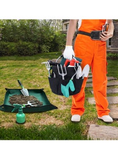 Bukela Tool Organizers Bag 17L Collapsible Tool Bag Laundry Organizer Outdoor Camping Garden Harvest Basket Home Bathroom Storage Bath Wash Bag（Black）  - Image 5