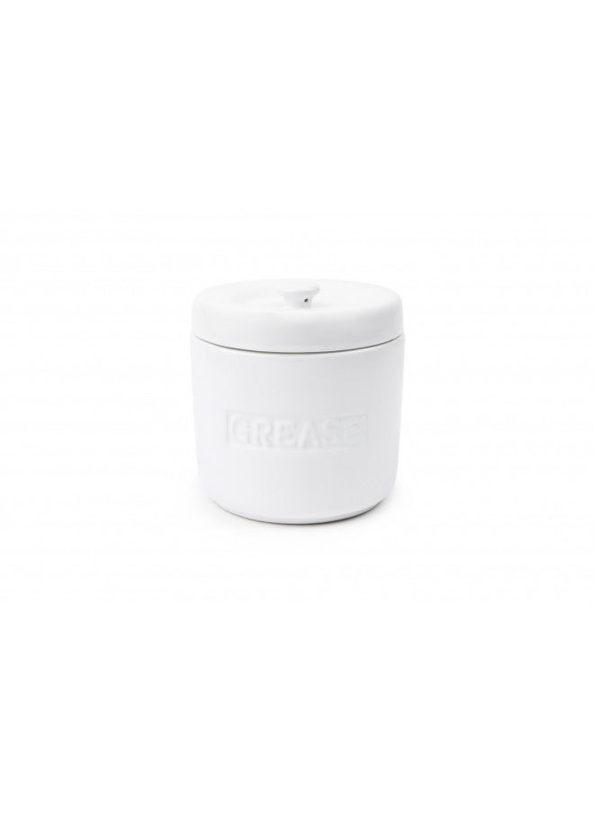 Fox Run 6238 Porcelain Grease Container, White