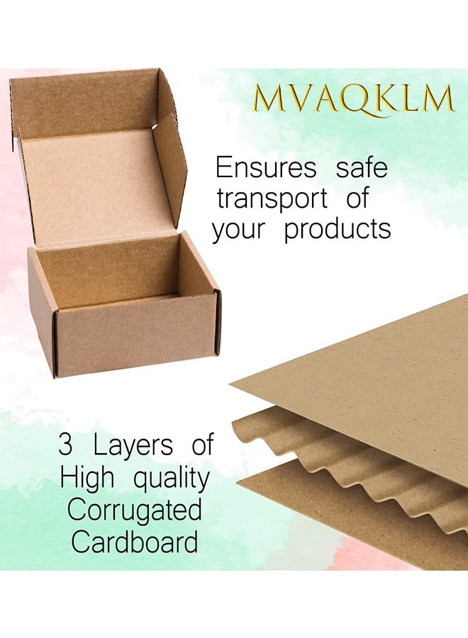 MVAQKLM  25 PCS Small Shipping Box Cardboard Box 15x10x6cm Small Cardboard Boxes Corrugated Box Cardboard Shipping Boxes Small Carton For Mailing Box Packaging Small E Commerce Moving Box - Image 5