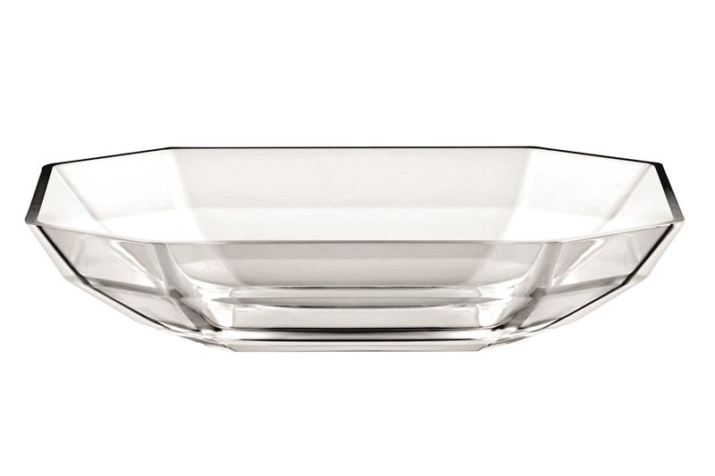 Barski European Glass Set of 6 Salad Dessert Octagon Plates Each Plate is 75 Diameter Made in Europe