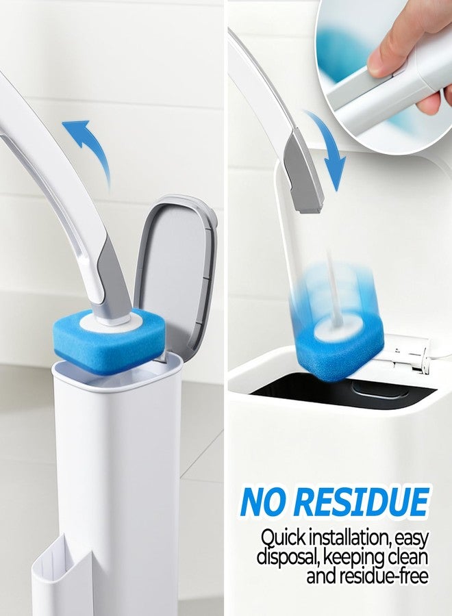 Denvlex Disposable Toilet Brush&Toilet Bowl Brush and Holder Set - Toilet Scrubber Brush,Toilet Bowl Cleaners,Household Essentials,Cleaning Supplies,White - Image 4