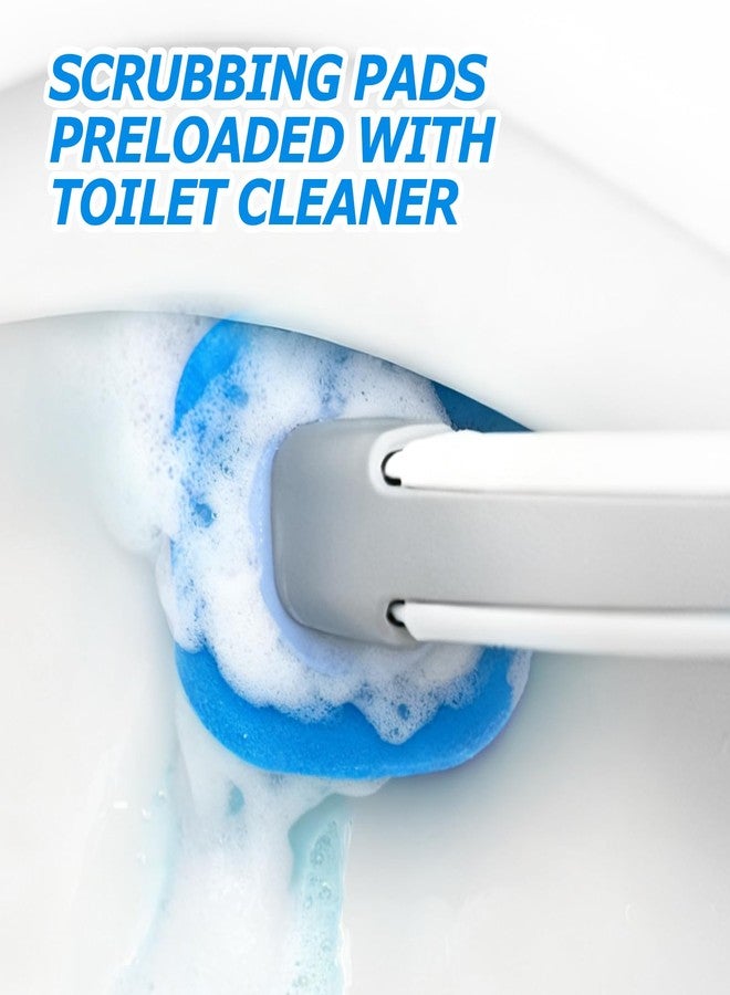 Denvlex Disposable Toilet Brush&Toilet Bowl Brush and Holder Set - Toilet Scrubber Brush,Toilet Bowl Cleaners,Household Essentials,Cleaning Supplies,White - Image 3