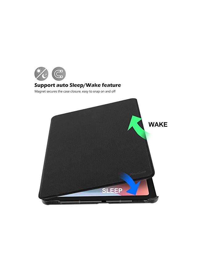 Procases Galaxy Tab S6 Lite 10.4 Case 2022 2020 with Stylus Holder, Slim Stand Protective Folio Case Smart Cover for Galaxy Tab S6 Lite 10.4 Inch SM-P613 P619 P610 P615 -Black - Image 5