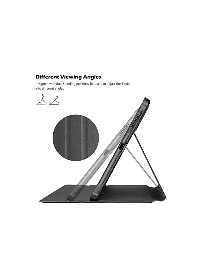 Procases Galaxy Tab S6 Lite 10.4 Case 2022 2020 with Stylus Holder, Slim Stand Protective Folio Case Smart Cover for Galaxy Tab S6 Lite 10.4 Inch SM-P613 P619 P610 P615 -Black - Image 4
