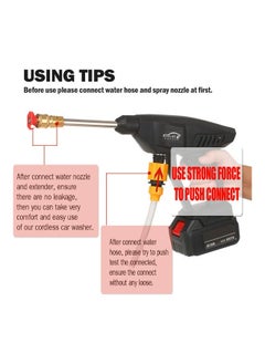 Arabest Wireless Car Wash Water Gun, Household High Pressure Car Wash Machine, Multi Purpose Agricultural Flower Watering Lithium Spray  - Image 3