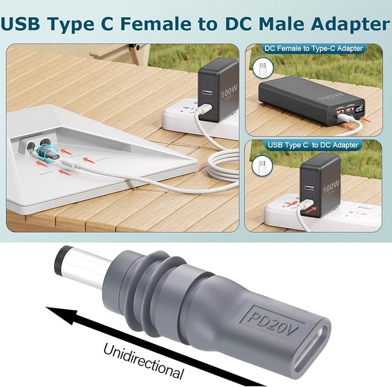 USB C To DC5521 Power Adapter 100W Fast Charging Outdoor Networking Accessory Color D - Image 4